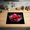 Bloemen - Roze - Water - Zwart - Botanisch - Natuur Inductie beschermer vinyl 3mm middel -sfeer5