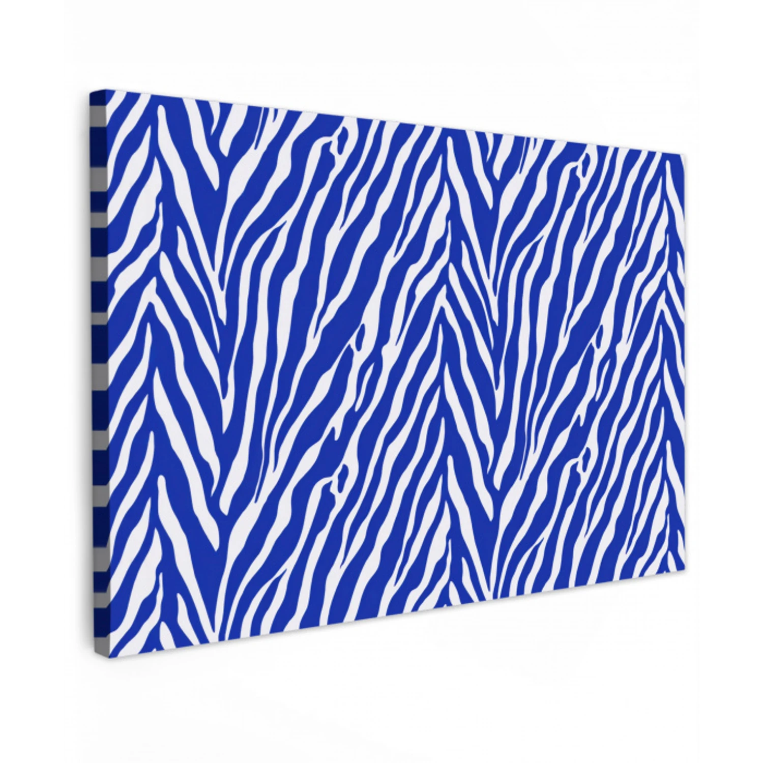 Zebra - Patroon - Kobalt - Blauw canvas 2cm klein 34 -z3d