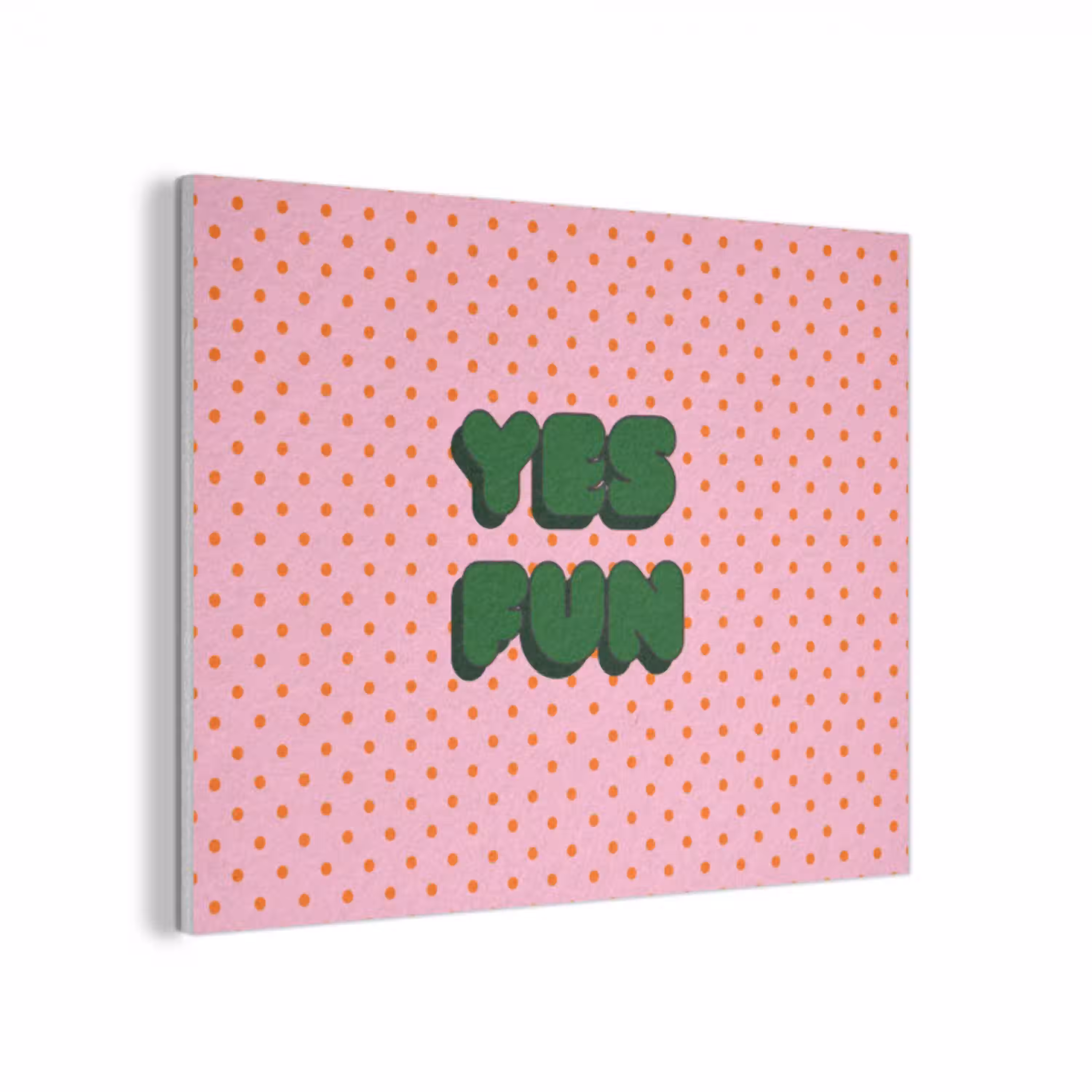 Yes fun - Groen - Roze - Stippen PET vilt klein -3d