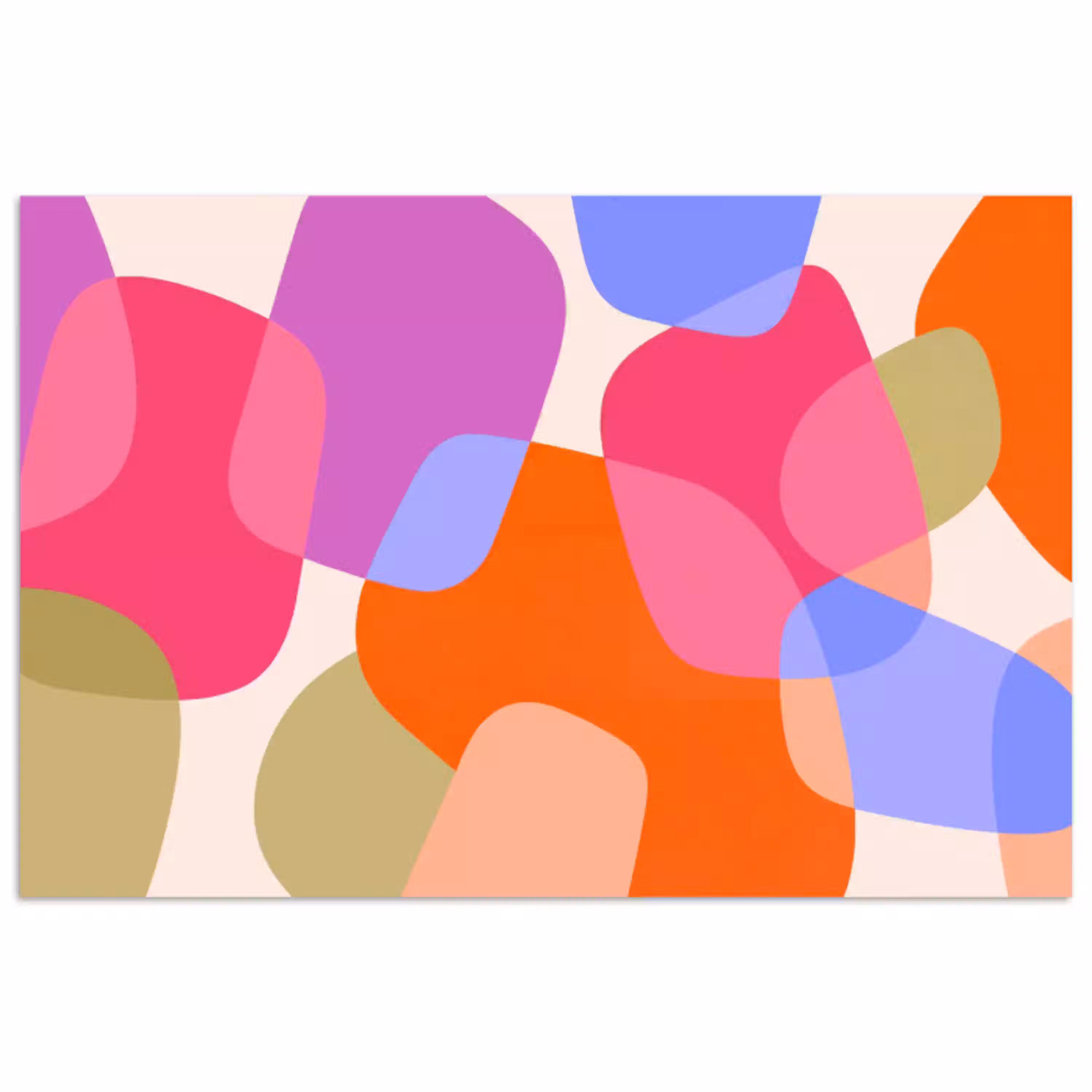 Abstract - Vormen - Modern - Kleurrijk poster papier klein -3d