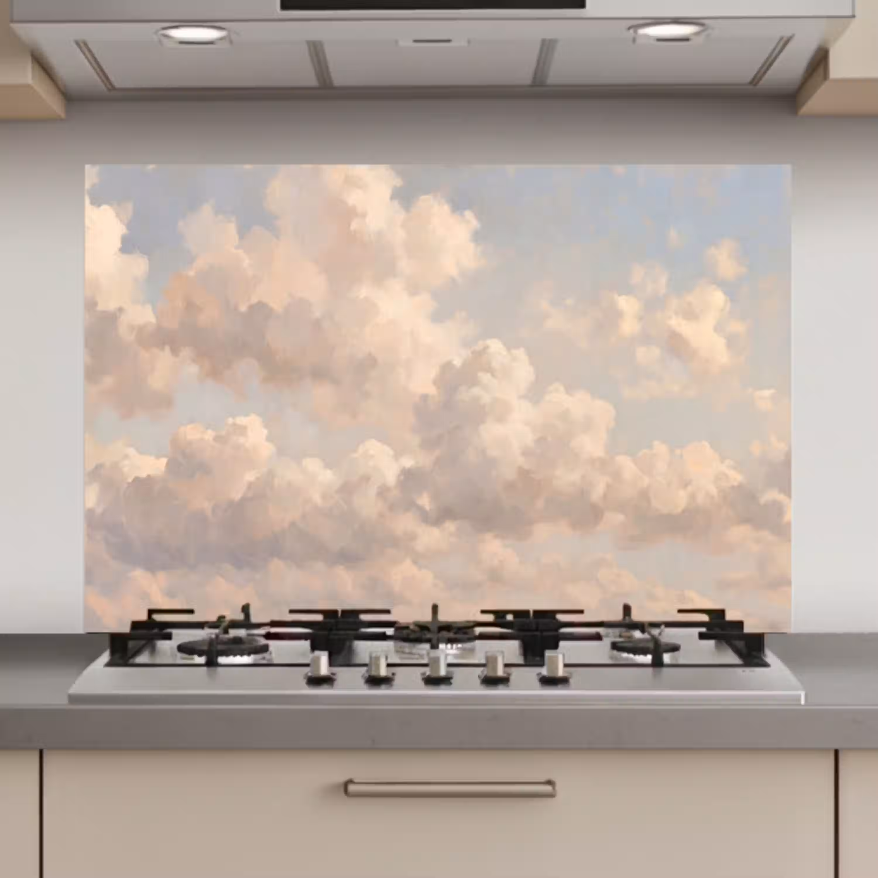 Wolken - Zacht - Natuur - Klassiek - Beige keuken achterwand spatscherm klein -3d_website