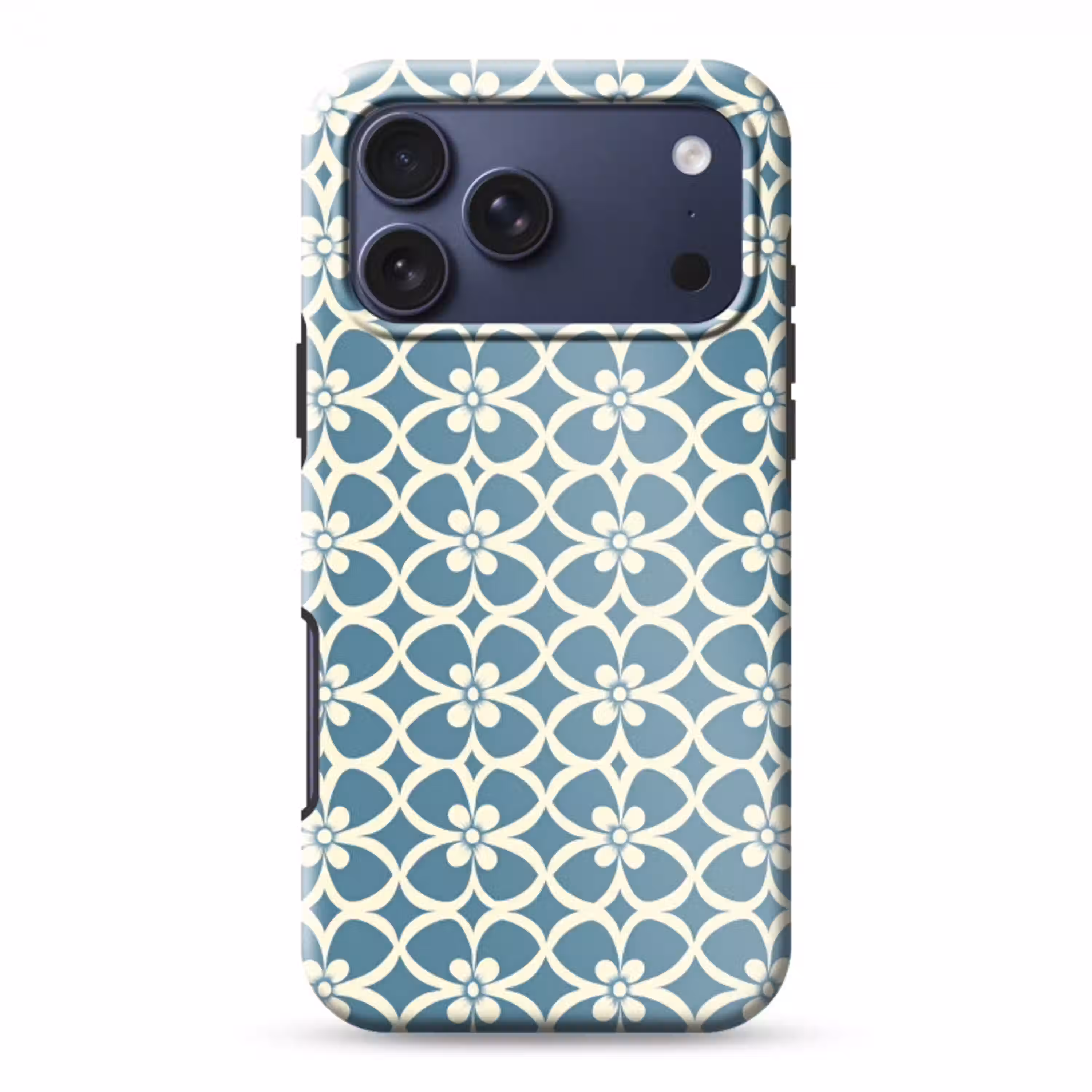 Patroon - Symmetrisch - Blauw Toughcase MagSafe Apple iPhone 17 Pro Max klein 1019 -3d