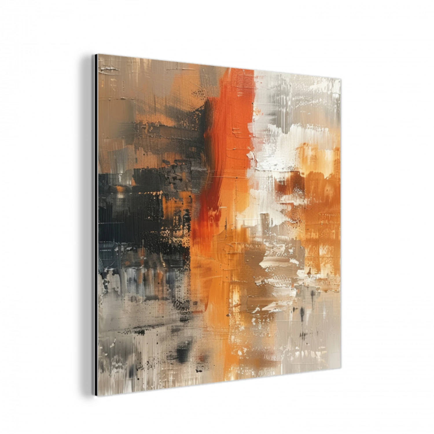 Verf - Patroon - Modern - Kunst aluminium wit klein -3d