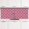 Patroon - Bloemblaadjes - Roze - Blauw keuken achterwand 2 middel 871 -3d