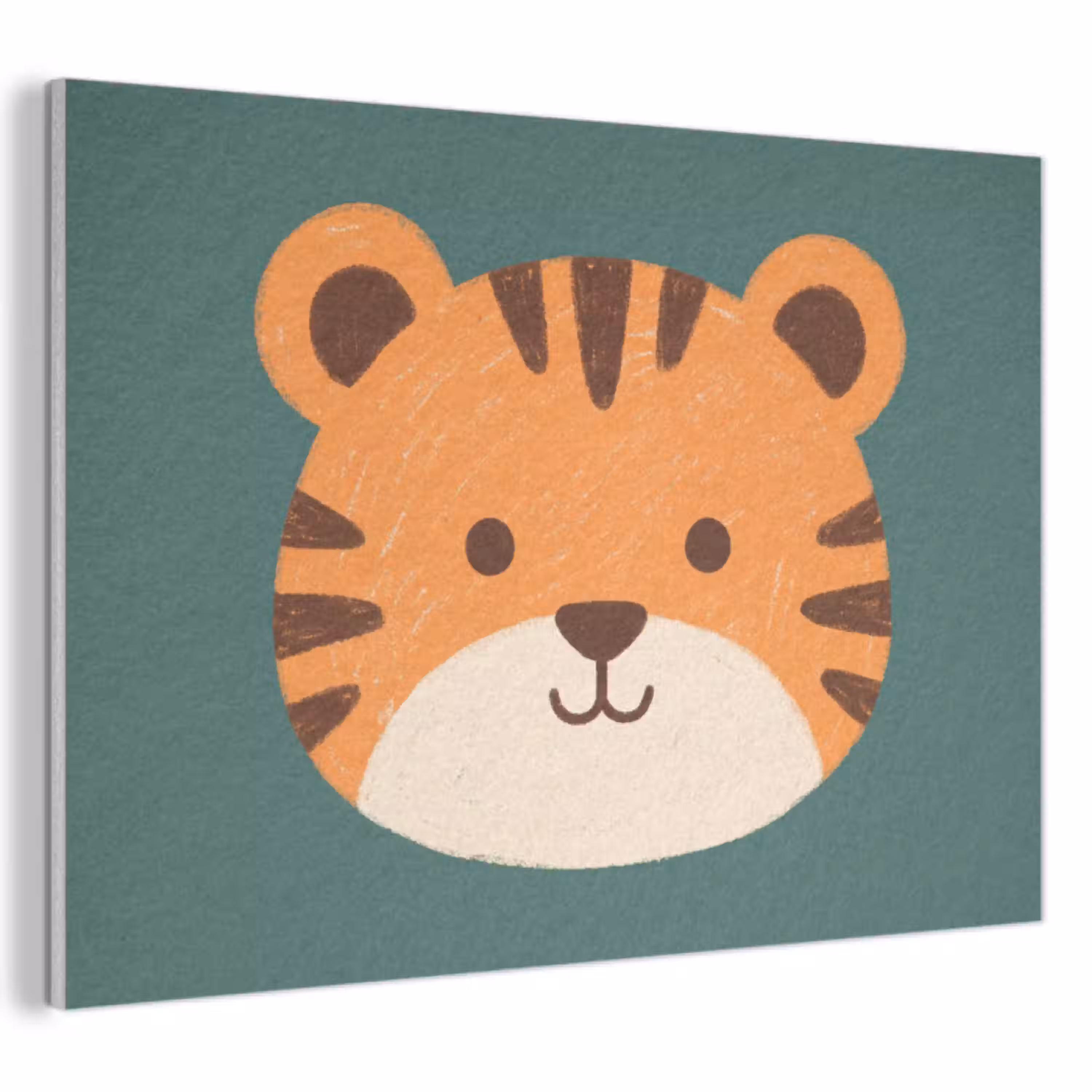 Dieren - Kop - Oranje - Illustratie - Modern PET vilt klein -3d