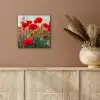 Klaproos - Bloemen - Rood - Paars - Weide aluminium wit klein -sfeer4