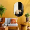 Vormen - Modern - Zwart Wandcirkel Ovaal Glas middel -sfeer4