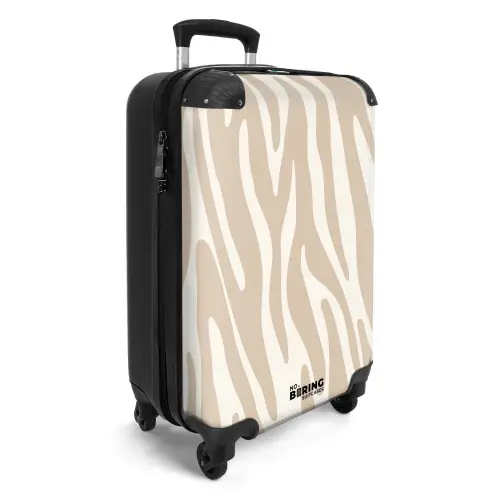 Abstract - Minimalistisch beige NBS - Handbagage koffer - Kinderen Unisex middel -productfoto_3d