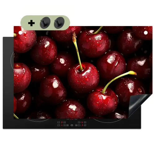 Rood - Fruit - Kersen Inductie beschemer met haakjes klein -3d