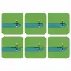 Persoon - Golf - Water - Blauw onderzetter kurk middel -3d