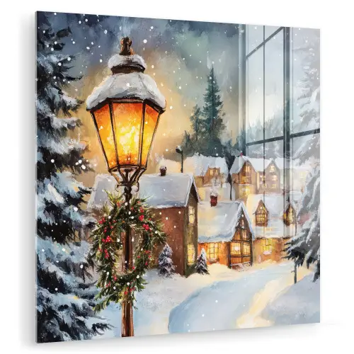 Kerstdorp - Huizen - Sneeuw - Kerst plexiglas 5mm klein -zzzproduct_nieuw
