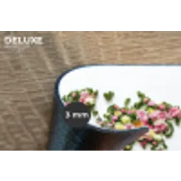 Wereldkaart - Kleurrijk - Bloemen - Lente Placemat vinyl groot -closeup