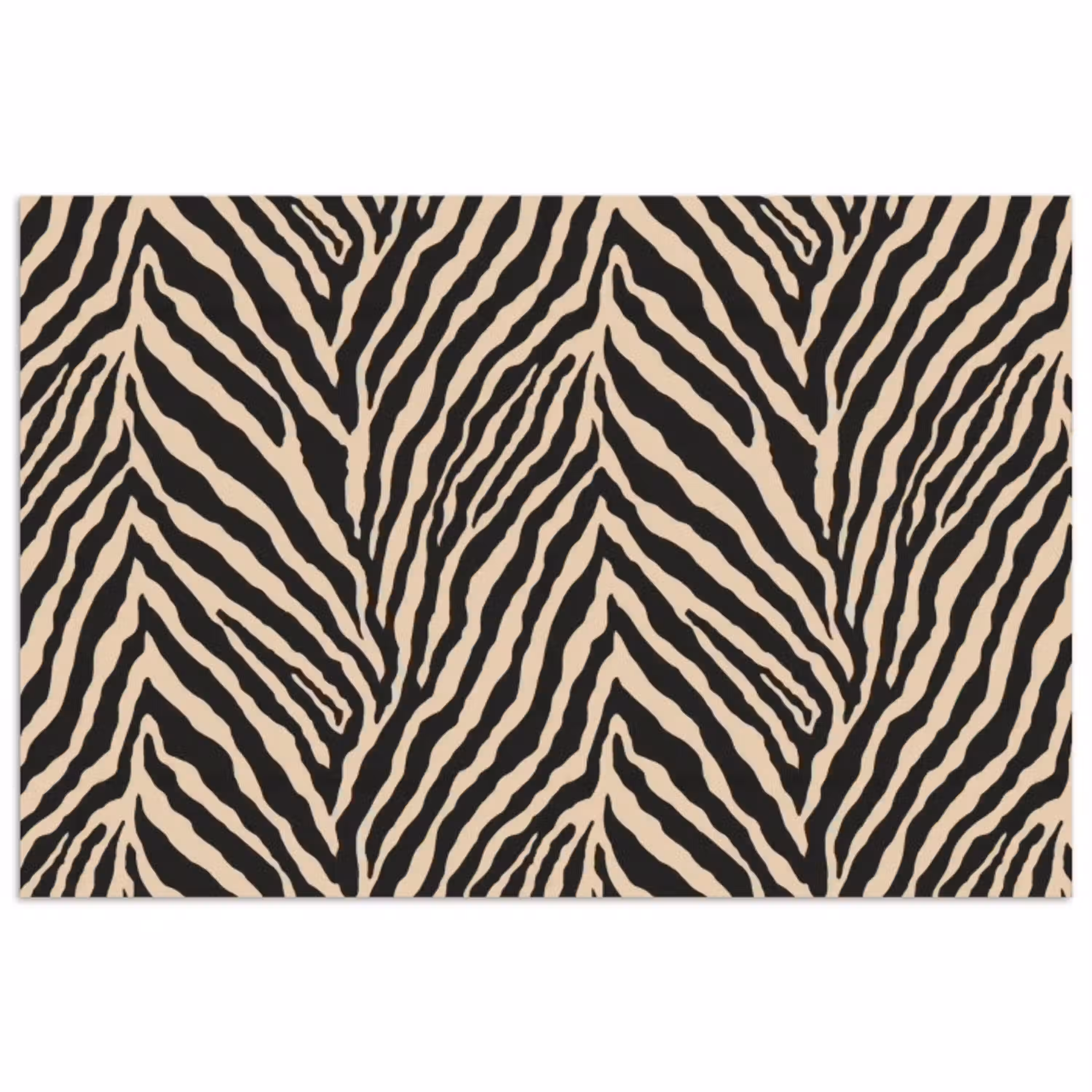 Zebra - Klassiek - Zwart poster papier klein 62 -3d