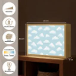 Wolken - Illustratie - Blauw Light Box met batterij (Wandlamp) middel 907 -USP_websiteoverzichtDE