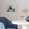 Vrouw - Masker - Wijn - Sigaret poster papier klein -sfeer3