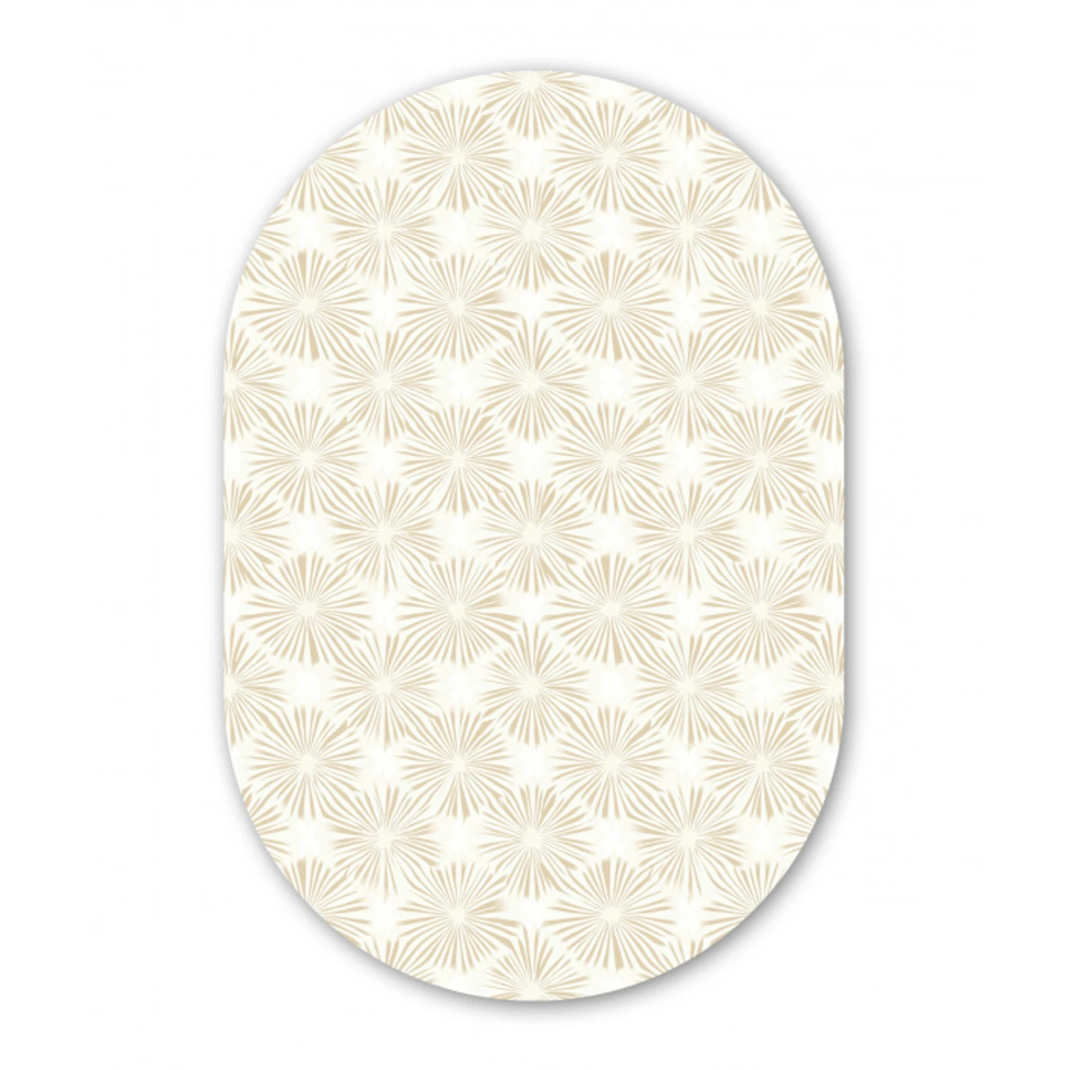 Abstract - Motief - Beige Wandcirkel Ovaal Forex klein 630 -3d