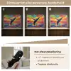 Zonsondergang - Walvis - Geschilderd - Kleurrijk Light Box met batterij (Wandlamp) middel -USP_dimbaarNL
