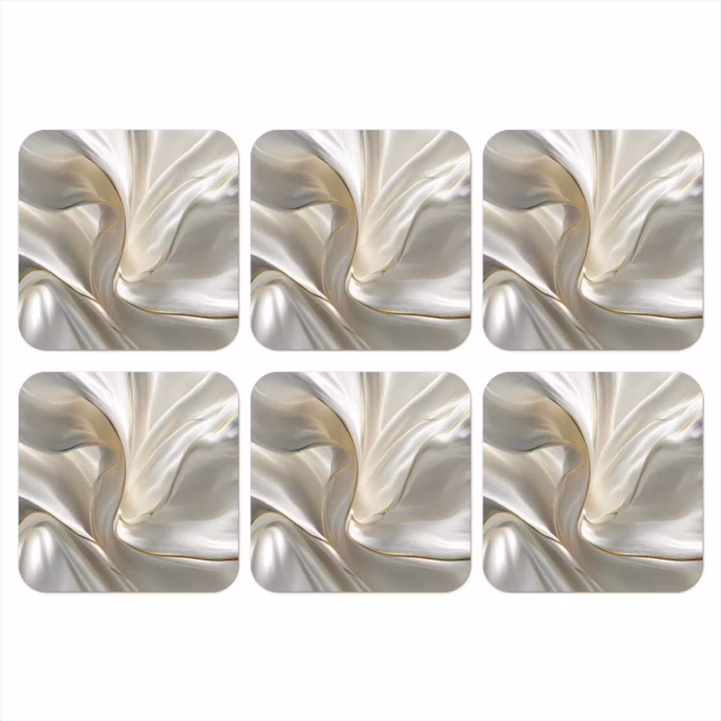 Stof - Plooien - Goud onderzetter kurk middel -3d