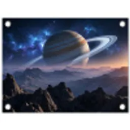 Fantasy - Kosmos - Landschap tuinposter los doek klein -3d