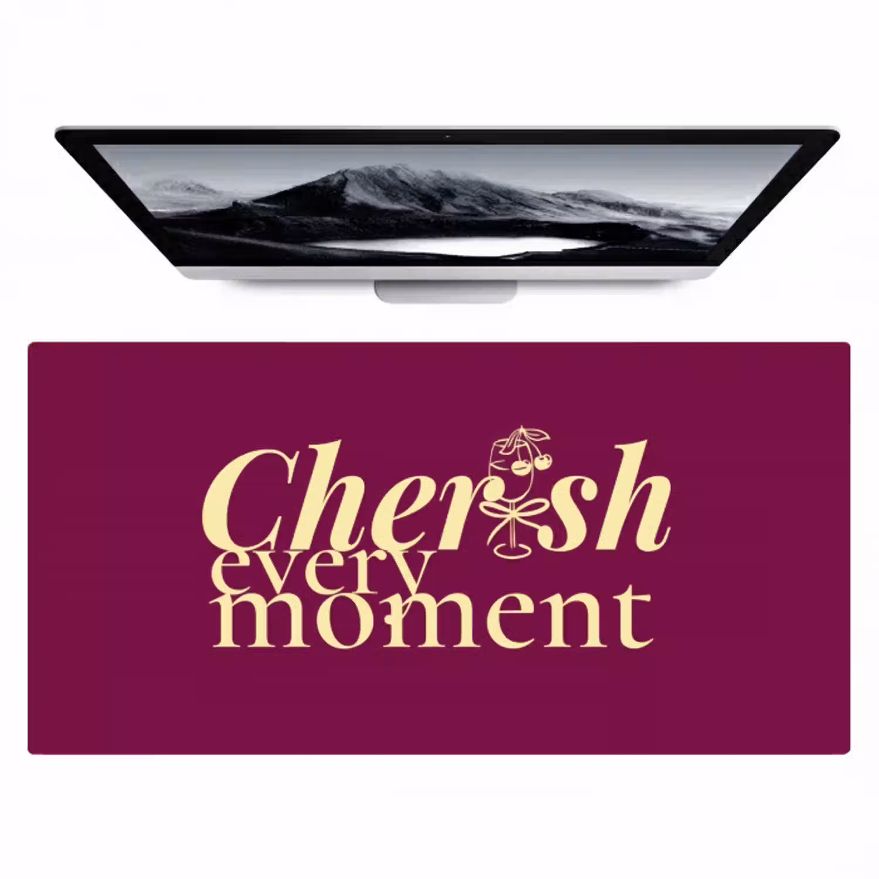 Cherish every moment - Cocktailglas - Bordeaux Muismat XXL klein -zzz3d