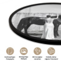 Vrouw - Paard - Artistiek Fotolijst rond zonder passe partout klein -closeup_DE