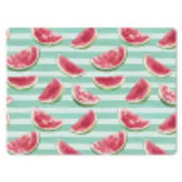 Watermeloen - Strepen - Groen muismat rubber klein 262 -3d