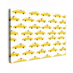 Taxi - Iconisch - Geel Tuinposter op houten frame 2 cm dik klein 845 -3d