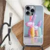 Dier - Ballon - Pasteltinten - Glanzend Hoesje iPhone 16 Pro Max met koord klein -sfeer4