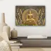 Goud - Boeddha beeld - Spiritueel - Meditatie canvas 2cm klein -sfeer6