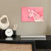 Zebra - Pink - Verf poster papier klein -sfeer1