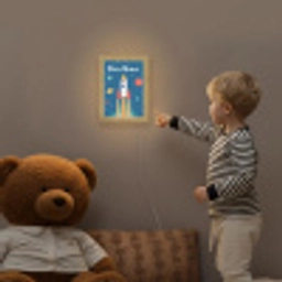 Raket - Planeten - Ruimte Light Box met kabel (Kinderlampje) klein -sfeer4a_kind