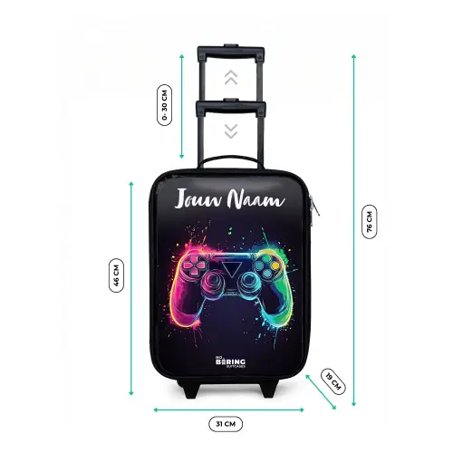 Neon - Controller - Verfspatten - Game Kinderkoffer - Zwart klein -productfoto_formaten