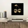Kersen - Zwart - Goud - Chrome aluminium wit klein -sfeer1