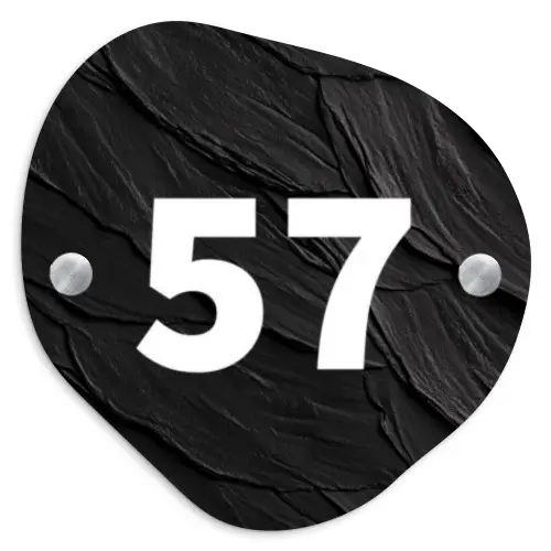 Leisteen - Traditioneel Naambord Organisch middel -3d