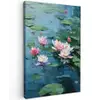 Waterlelies - Bloemen - Roze - Water canvas 2cm klein -z3d