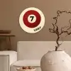 Cirkel - Zeven - Lucky - Rood Wandcirkel kunststof plaat 5mm dik klein -sfeer1