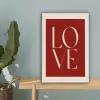 Love - Rood - Minimalistisch canvas 2cm klein -sfeer4