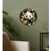 Panda - Pandabeer - Wilde dieren - Natuur - Bloemen Wandcirkel kunststof plaat 5mm dik klein -sfeer3