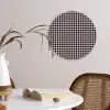 Plaid - Patroon - Ruit - Donkerblauw Wandcirkel kunststof plaat 5mm dik klein 188 -sfeer4