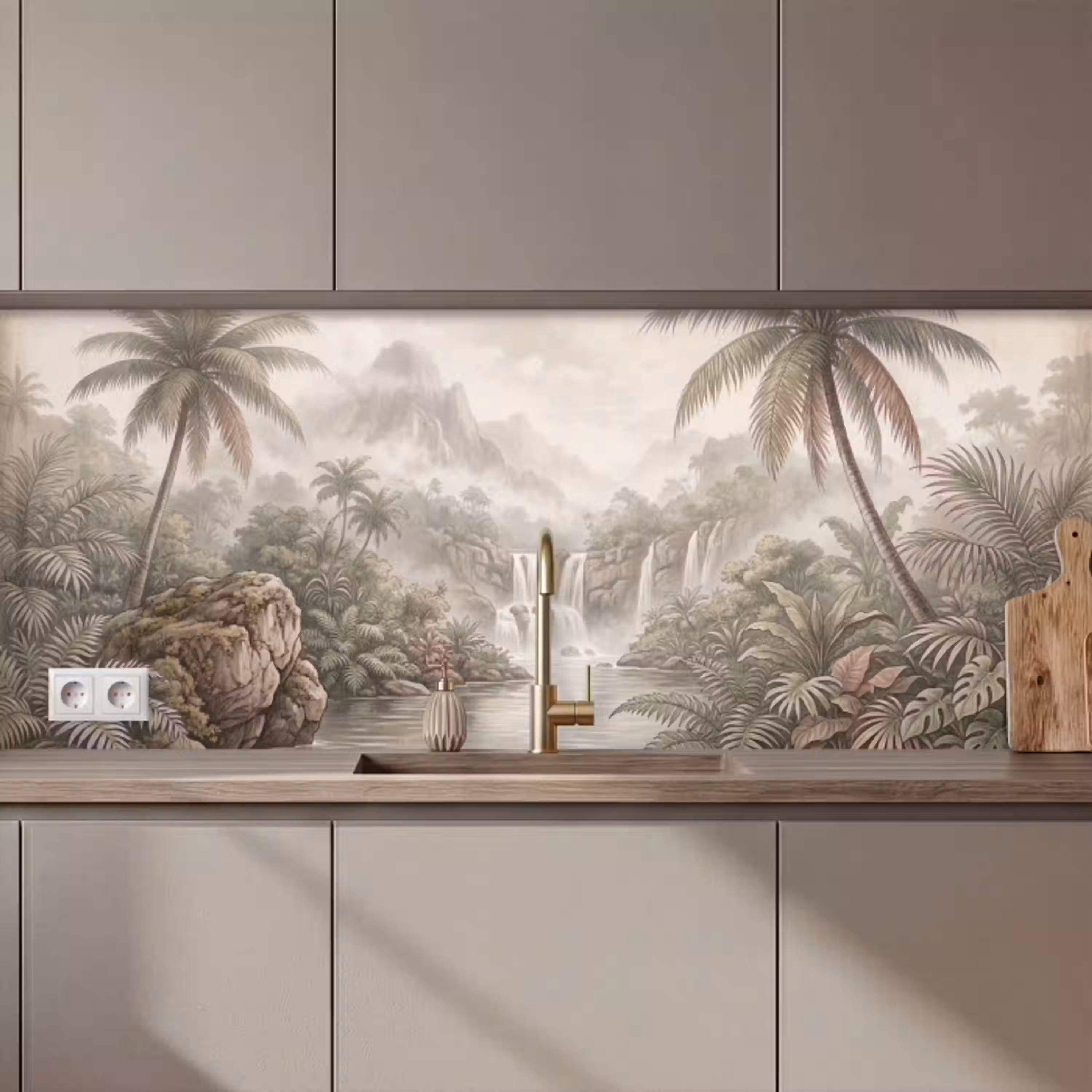 Jungle - Watervallen - Tropisch - Illustratie keuken achterwand 2 middel zz_3dshopping