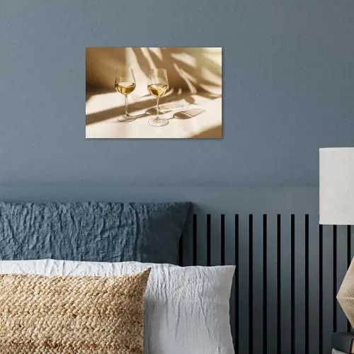 Wijn - Wijnglazen - Wit poster papier klein -sfeer2