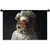 Tijger - Kokskleding - Bruin Wandkleed katoen klein -zz3d