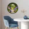 Doorkijk - Poort - Hortensia - Bloementuin Fotolijst rond zonder passe partout klein -sfeer2
