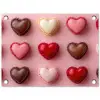 Macarons - Hartjes - Kleurrijk - Roze tuinposter los doek klein -3d