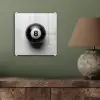 Biljartbal - Getal - Acht - Wit plexiglas 5mm klein -sfeer3