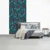Golven - Retro - Blauw - Patroon fotobehang vinyl groot 64 -slaapkamer