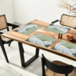 Pauwen - Wit - Natuur - Groen Placemat vinyl groot -zzsfeer4_Kitchenyeah-website