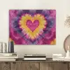 Tie dye - Hartvorm - Vlammen - Oranje PET vilt klein -sfeer1