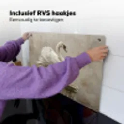 Zwaan - Elegant - Dieren - Wit Inductie beschemer met haakjes klein -ky-ophangen-nl