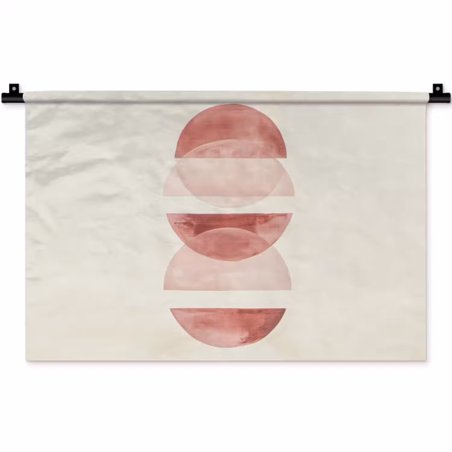 Wandkleed - Minimalistisch - Cirkels - Roze